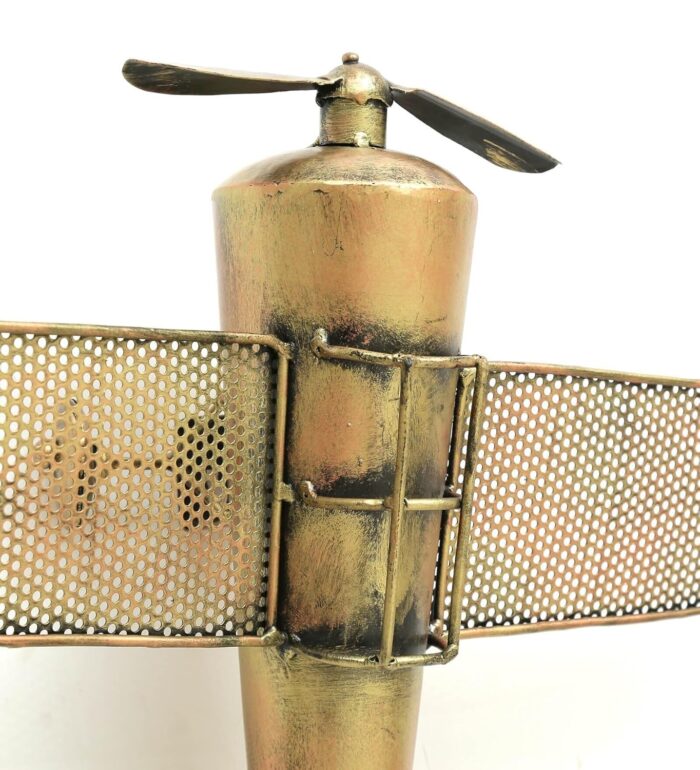 Furn Shine - Golden Airplane Wall Art for Home Decoration, Elegant Gold Airplane Metal Wall Art, Wall Sculpture for Living Room, Bedroom, or Office, Stunning Airplane Metal Art for Wall Decoration - Image 3