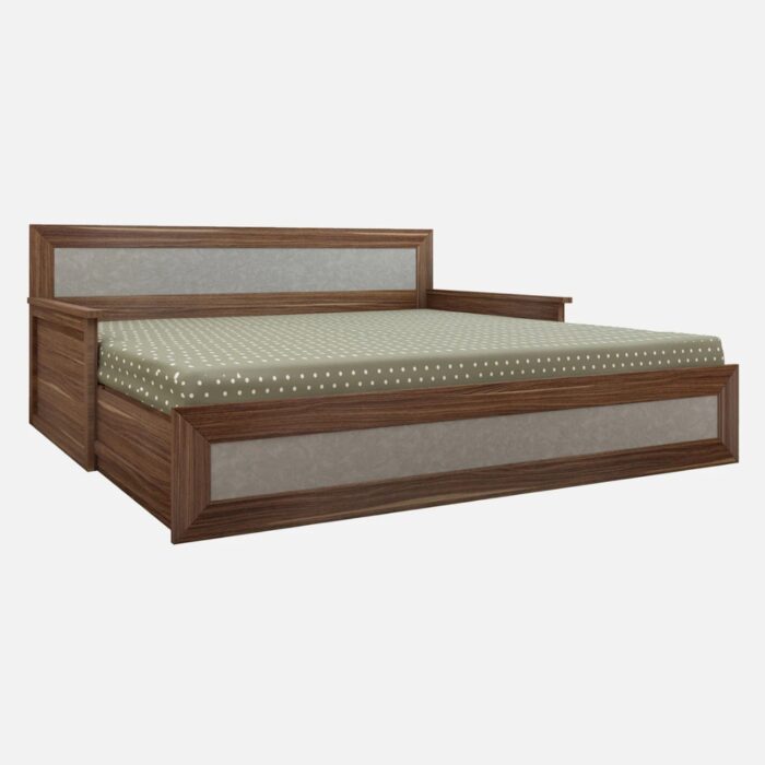 Furnshine - Busby Sofa Cum Bed in Cairo Walnut & White Finish with Storage & Mattress - Image 2