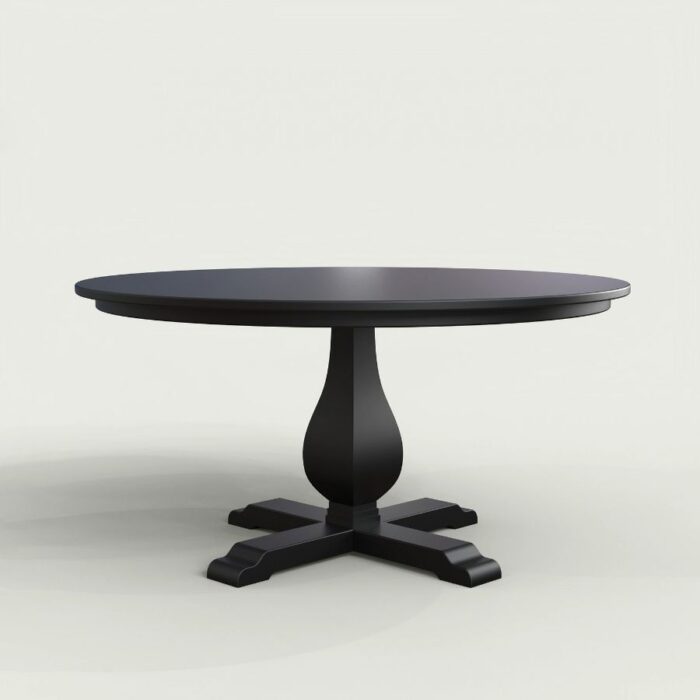 Furnshine - The Adette Black Round Dining Table 4 Seater Set - Image 7