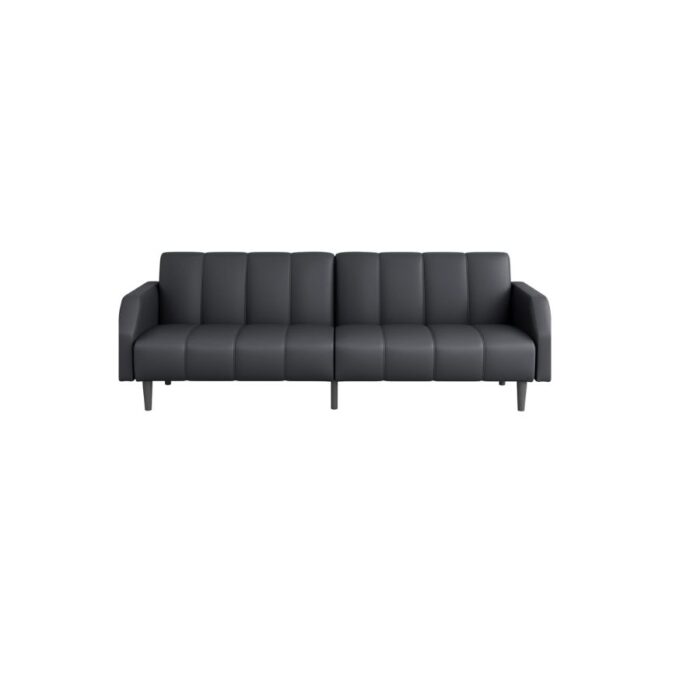 Furnshine - Avri Faux Leather Futon Adjustable Sofa Bed Couch - Image 24