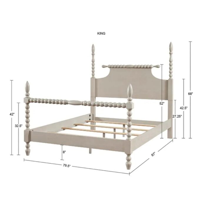 Furnshine Beckett Queen Size Bed - Antique Cream - Image 11