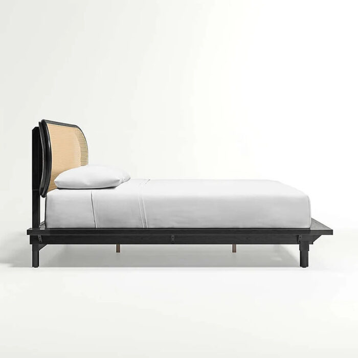 Furnshine - Upington Solid Acacia Wood Curve Cane King Bed - Image 2