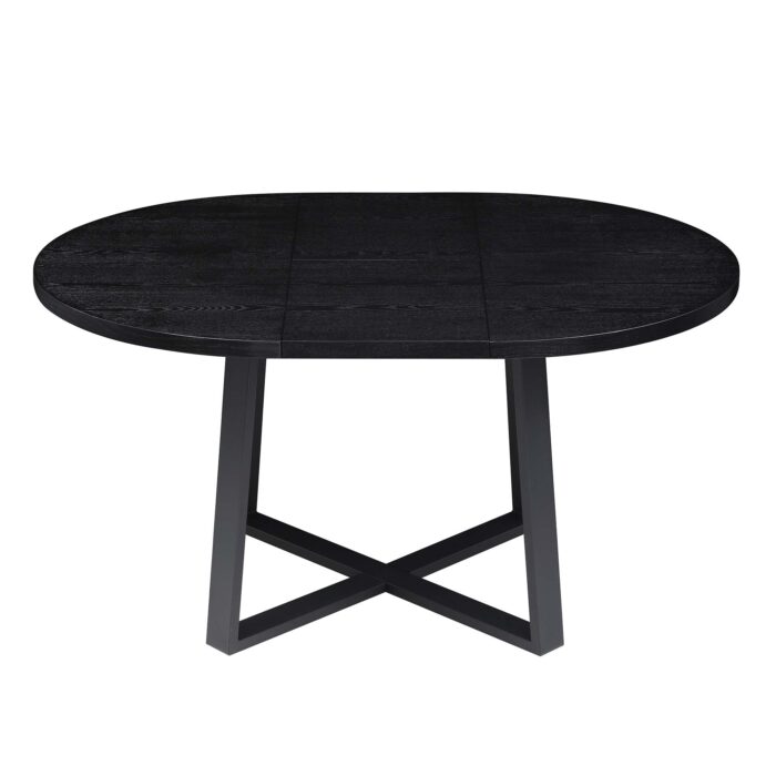 Furnshine - Lorenzo Round Dining Table with Metal Legs - Black - Image 5