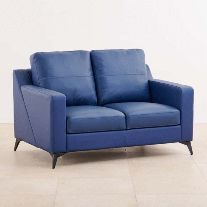 Furn Shine - Norvin 3+2 Seater Half PU Leather Sofa Set (Blue) - Image 5