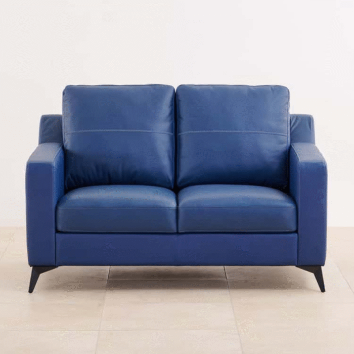 Furn Shine - Norvin 3+2 Seater Half PU Leather Sofa Set (Blue) - Image 3