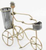 Furnshine - Wyndham Golden Iron Painted Men On Cycle Pen Stand/Pencil Holder - Image 3
