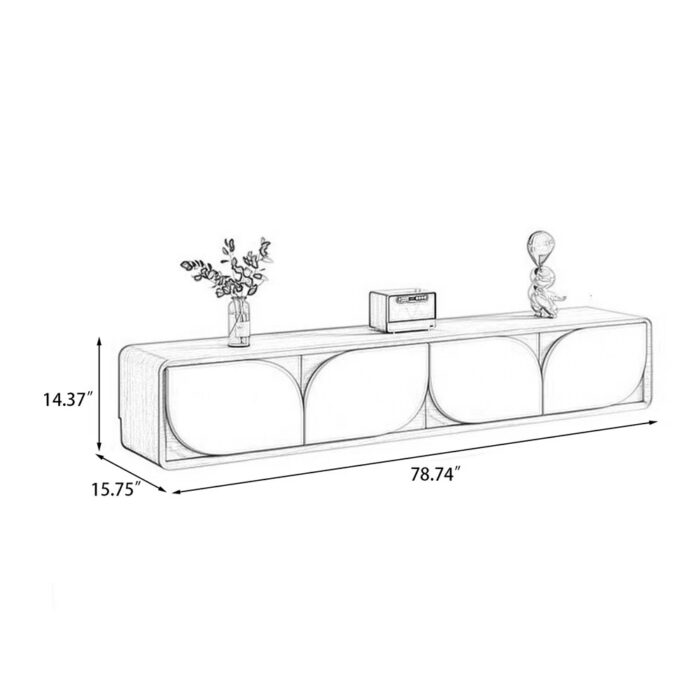 Furnshine - Crockett Rectangular TV Stand with 4 Drawers & Enclosed Storage - Image 8