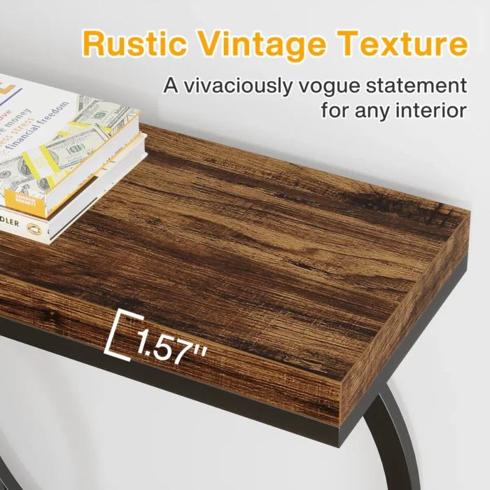 Furnshine - Sisley 55.11 inch Console Table with O Shape Metal Legs - Image 17