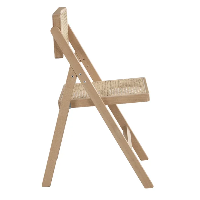 Furnshine - Andrea Natural Colour Set of 2 Folding Cane Rattan Chairs - Image 6
