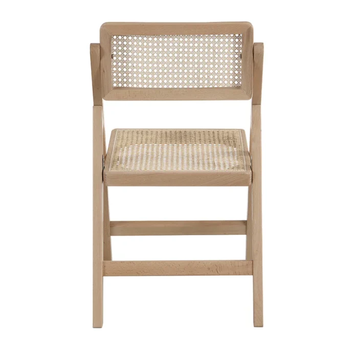 Furnshine - Andrea Natural Colour Set of 2 Folding Cane Rattan Chairs - Image 5