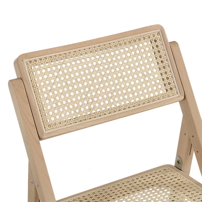 Furnshine - Andrea Natural Colour Set of 2 Folding Cane Rattan Chairs - Image 7
