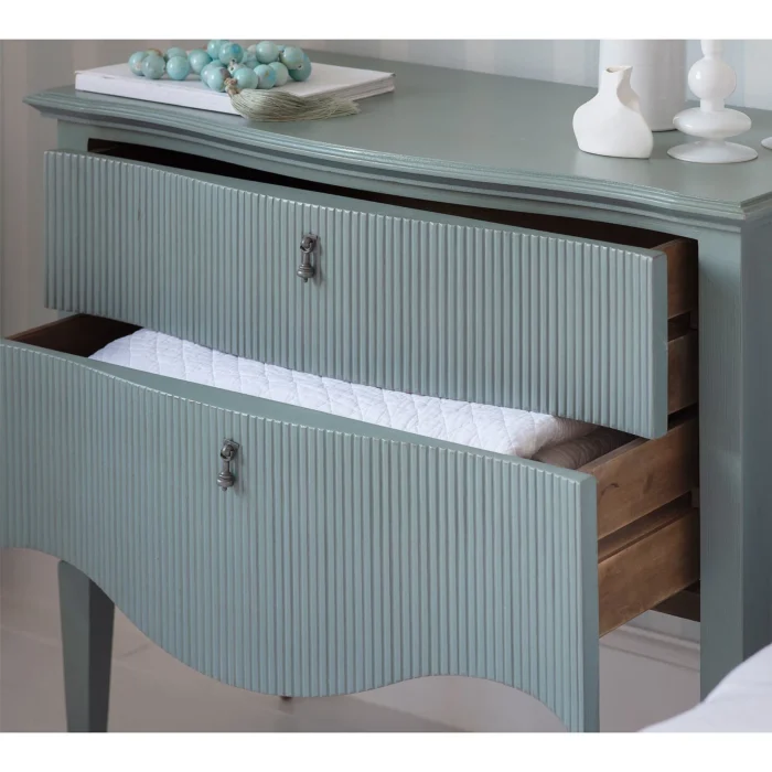 Furnshine - Burne Two Door Solid Wood Chest of Drawer (Blue) - Image 6