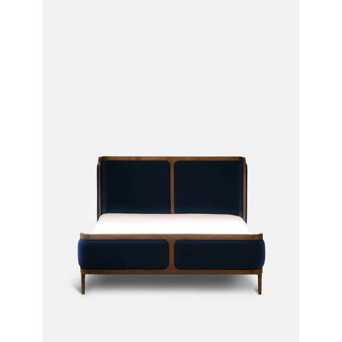 Furnshine - Gerry Acacia Wood & Upholstery Bed - Image 5