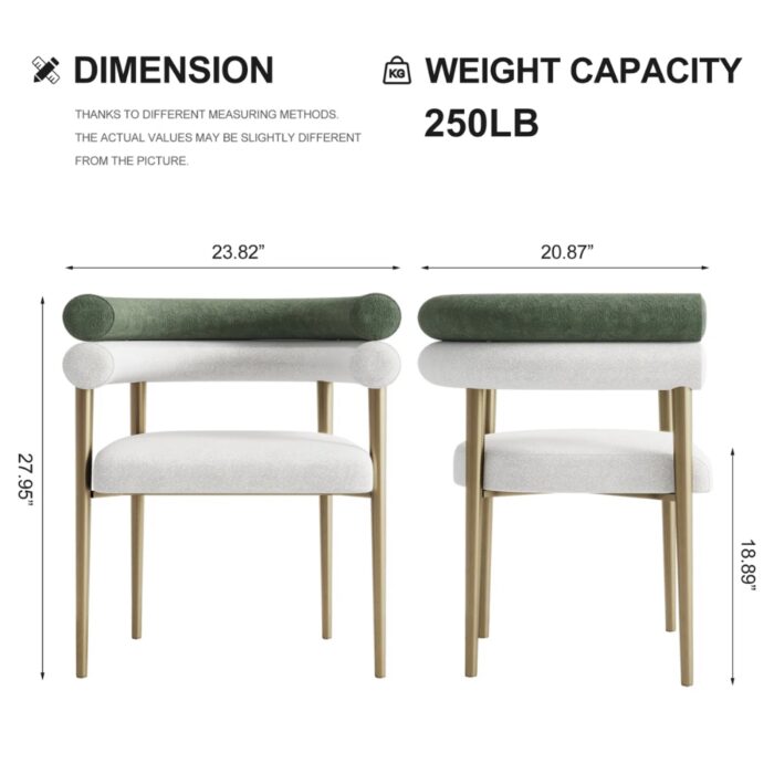 Furnshine Modern Dining Set With 110.2'' Extendable Sintered Stone Dining Table And Fabric Arm Chairs - Image 5