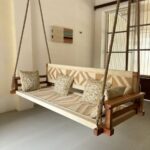 Furnshine - Royce Woven Solid Wood Swing with Backrest & Hand Rest