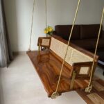 Furnshine - Colby Reversible Sheesham Wood & Cane Backrest Swing (Jhoola/Jhula)