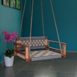 Furnshine - Baylor Single-Seater Solid Wood Woven Swing with Backrest & Armrest - Image 10