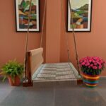 Furnshine - Windsor Solid Wood Woven Swing with Backrest (Green Beige) - Image 11