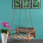 Furnshine - Baylor Single-Seater Solid Wood Woven Swing with Backrest & Armrest - Image 11