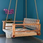 Furnshine - Baylor Single-Seater Solid Wood Woven Swing with Backrest & Armrest - Image 12