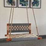 Furnshine - Baylor Single-Seater Solid Wood Woven Swing with Backrest & Armrest - Image 2