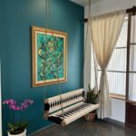 Furnshine - Fenton Black & White Woven Swing with Backrest - Image 2