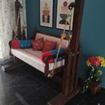 Furnshine - Nelly Sheesham Wood Freestanding Swing with Brass & Iron Chains - Image 3