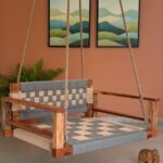 Furnshine - Baylor Single-Seater Solid Wood Woven Swing with Backrest & Armrest - Image 3