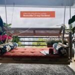 Furnshine - Evelynn Reversible Solid Wood & Rattan Swing (White Wash Finish) - Image 3