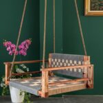 Furnshine - Baylor Single-Seater Solid Wood Woven Swing with Backrest & Armrest - Image 4