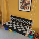 Furnshine - Jonesy Black and Gray Woven Swing with Backrest - Image 2