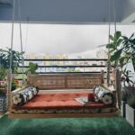 Furnshine - Evelynn Reversible Solid Wood & Rattan Swing (White Wash Finish) - Image 4