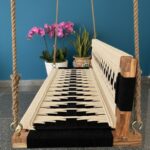 Furnshine - Fenton Black & White Woven Swing with Backrest - Image 6