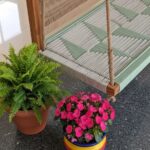 Furnshine - Windsor Solid Wood Woven Swing with Backrest (Green Beige) - Image 7