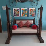 Furnshine - Nelly Sheesham Wood Freestanding Swing with Brass & Iron Chains - Image 2