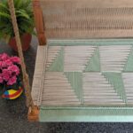 Furnshine - Windsor Solid Wood Woven Swing with Backrest (Green Beige) - Image 8