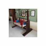 Furnshine - Nelly Sheesham Wood Freestanding Swing with Brass & Iron Chains - Image 4