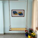 Furnshine - Arledge Yellow & Beige Woven Swing for Adults & Kids - Image 9