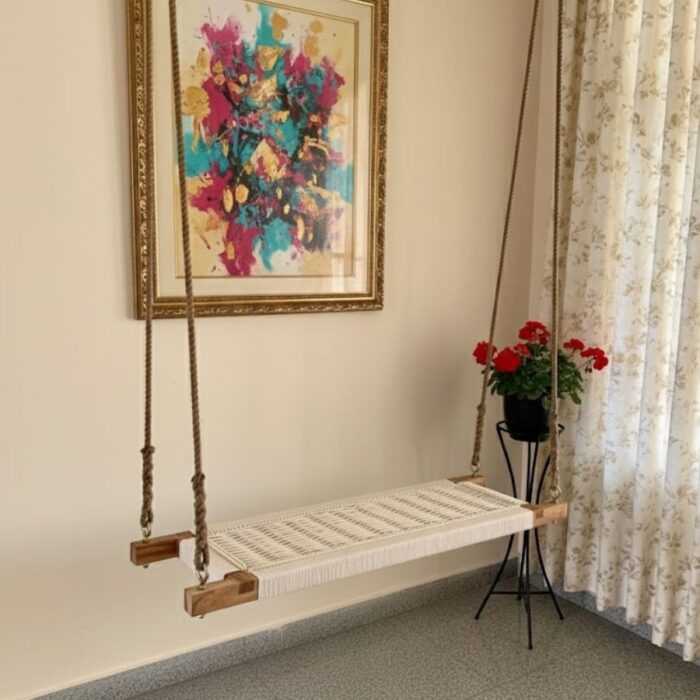 Furnshine - Eartha All-White Handwoven Swing for Adults & Kids - Image 1