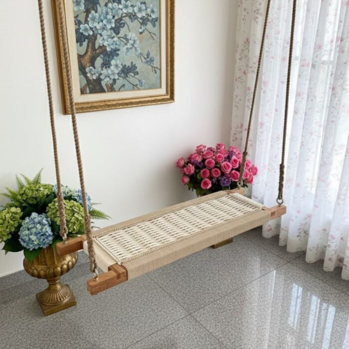 Furnshine - Vice Hand Woven Beige White Swing for Adults & Kids - Image 1