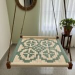 Furnshine - Rad Hand Woven Charpai Swing (White & Green Color) - Image 5