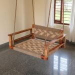 Furnshine - Bradley Single Seater Armrest & Backrest Swing (Beige & Light Brown Pattern)