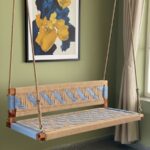 Furnshine - Kenton Woven Swing with Backrest (Beige & Light Blue Color)