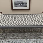 Furnshine - Missy Solid Sheesham Wood Handwoven Charpai/Khatiya (Grey & White) - Image 2