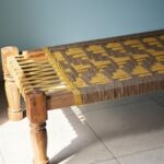 Furnshine - Whitney Solid Sheesham Wood Handmade Woven Charpai/Khatiya (Yellow & Natural Brown) - Image 2