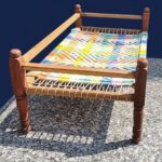 Furnshine - Kamden Solid Wood Rajasthani Silk Woven Charpai/Khatiya (Multicolor) - Image 4