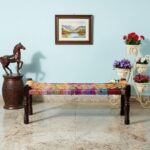 Furnshine - Denver Handwoven Sheesham Wood Bench (Multicolor) - Image 2