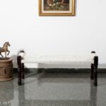 Furnshine - Dunstan Handwoven Sheesham Wood Bench (White) - Image 2