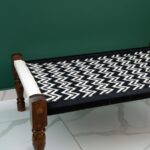 Furnshine - Cru Solid Sheesham Wood Handwoven Charpai/Khatiya (Black & White) - Image 2