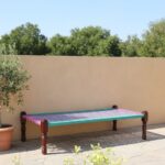 Furnshine - Vinny Solid Sheesham Wood Handmade Woven Charpai/Khatiya (Pink & Green) - Image 2